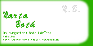 marta both business card